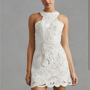 Anthropologie Embroidered Mini Dress